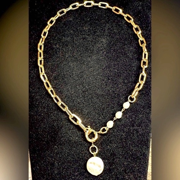 Free People Jewelry - Free People Gold Multi Layered Dainty Necklace Multi Chain Disc Necklace